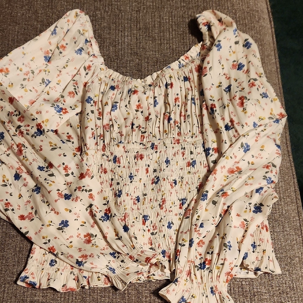 Floral Smocked Women's Top